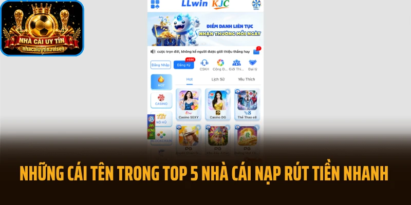 Những cái tên trong top 5 nhà cái nạp rút tiền nhanh đáng cân nhắc